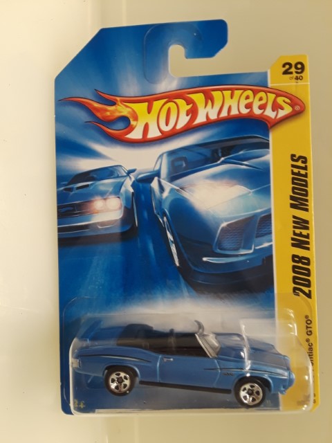 Hot Wheels '70 Pontiac GTO, 2008 New Models, Blue,